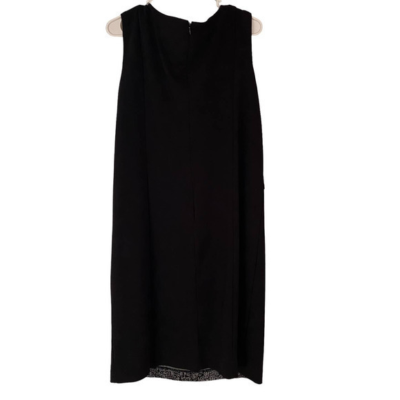 Lane Bryant Black White Short Sleave Sheath Dress Slouchy Neck Easy‎ Care 14 16 - Picture 2 of 7